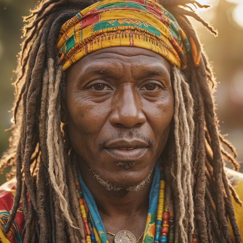 Hyperrealistic Portrait of Man in Traditional Clothing