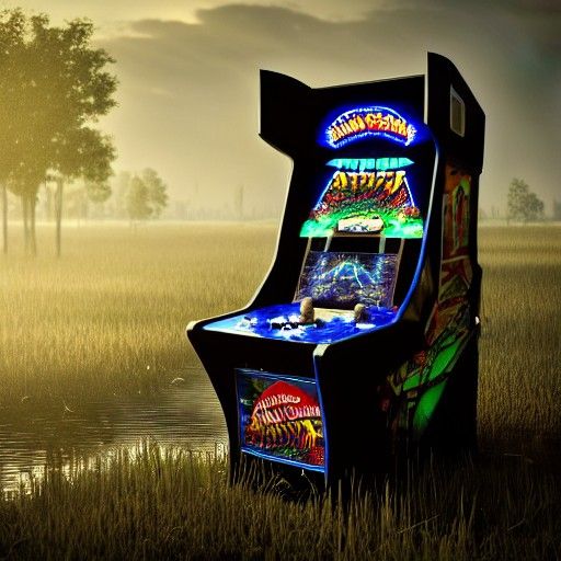 Arcade Machine in Swamp Wasteland: Macrophotography