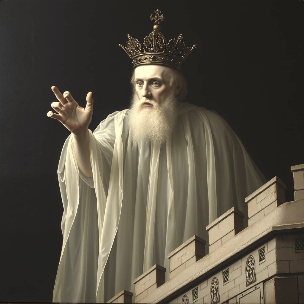 Ghost of Hamlet's Father as Caravaggio Oil Painting