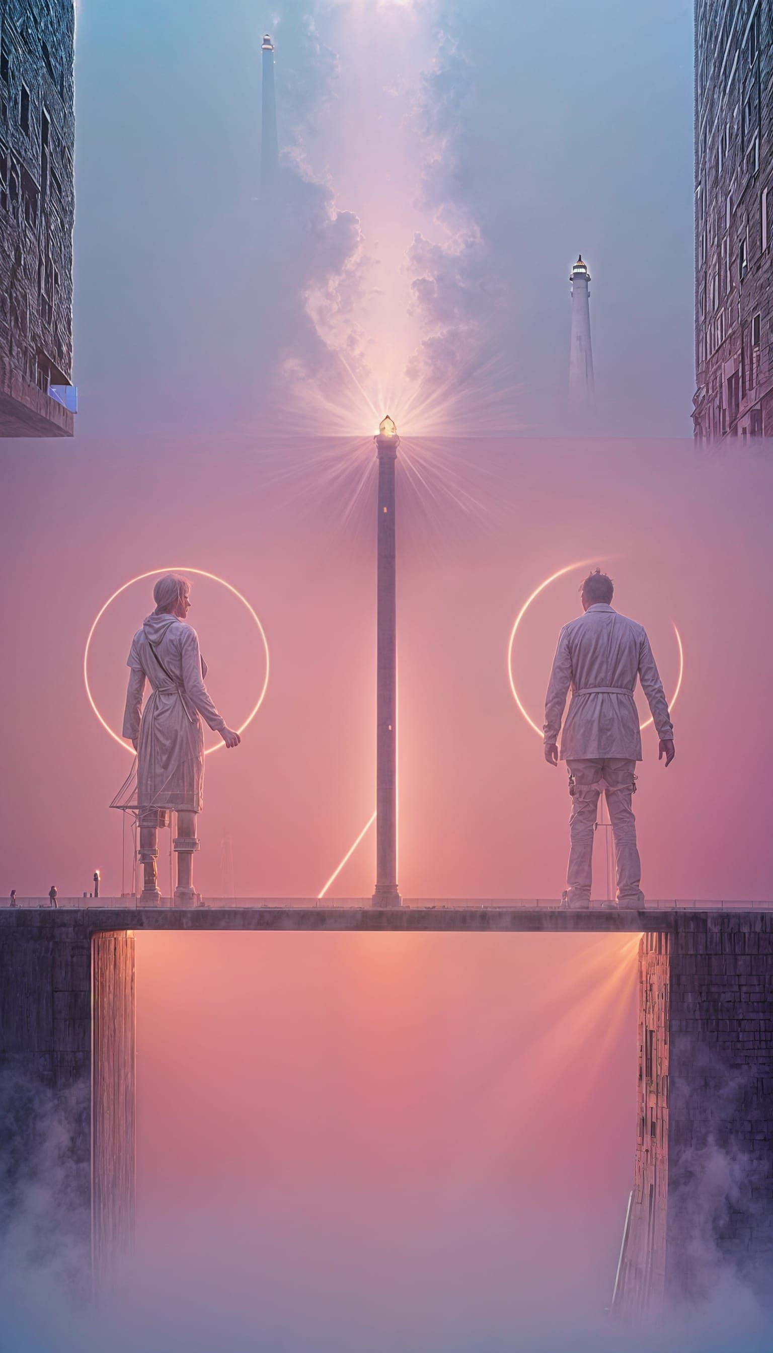 Luminous Balance of Opposites in a Foggy Light House