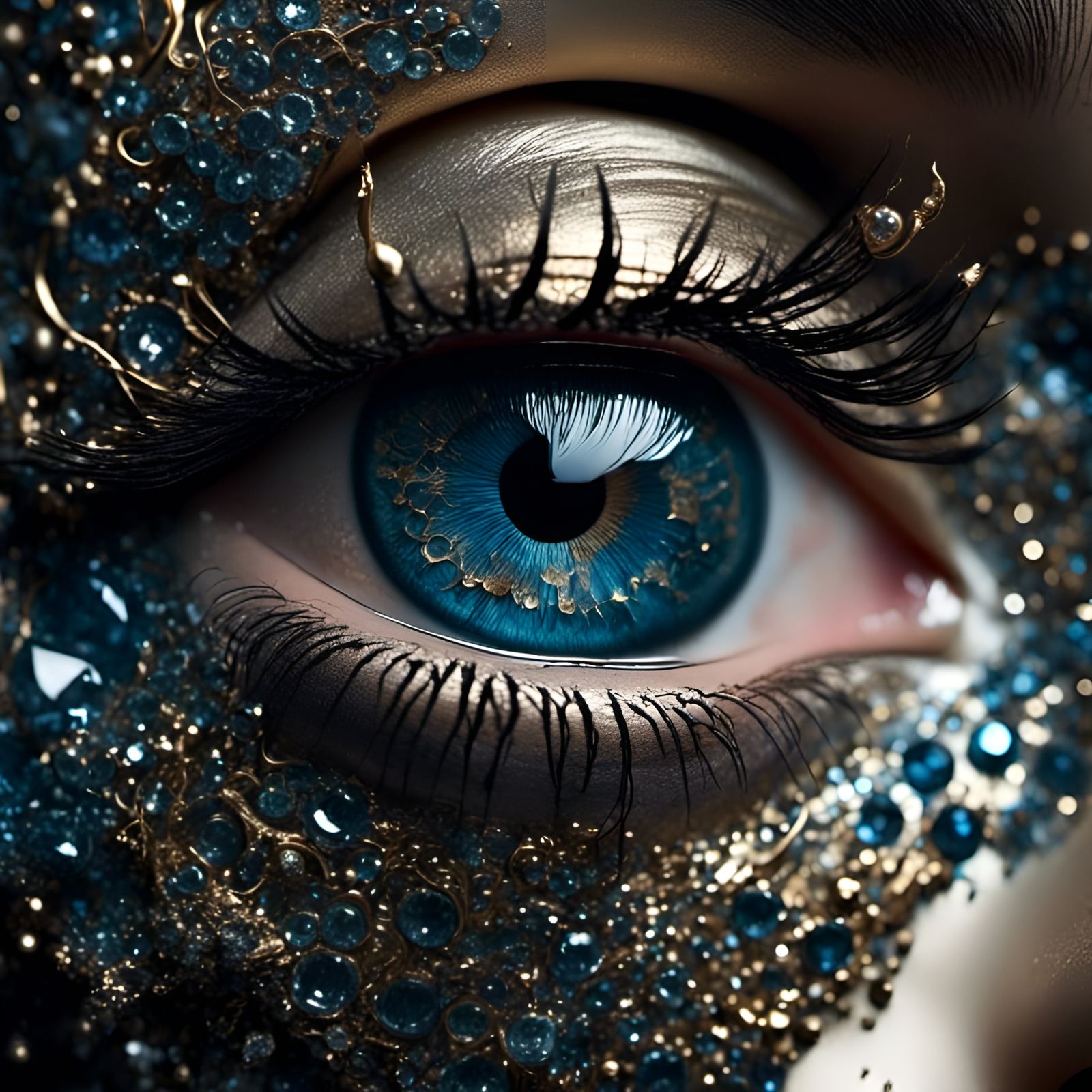 Crushed Glass Eye: Hyperdetailed Conceptual Art