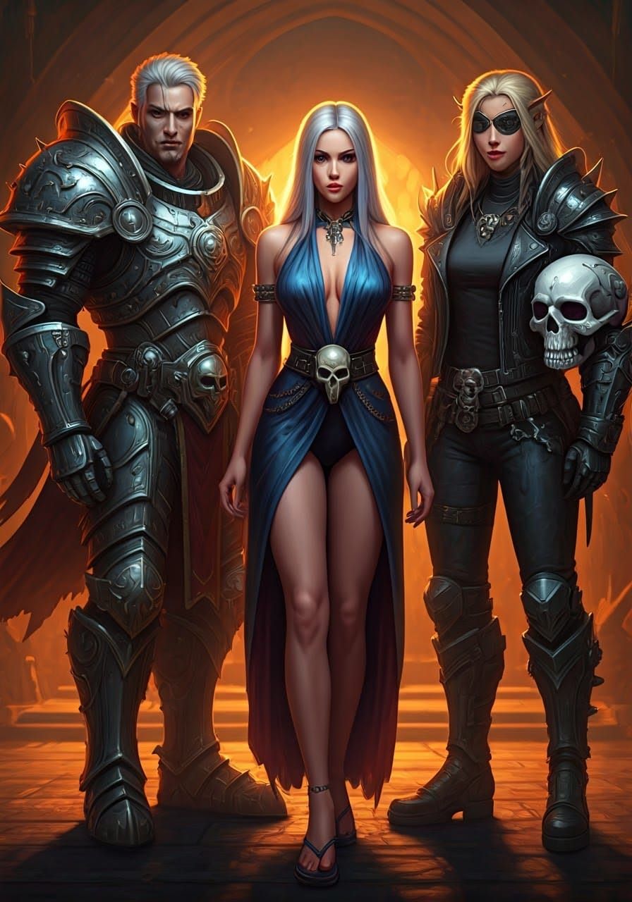 Warcraft-Inspired Fantasy Warriors in Vibrant Armor