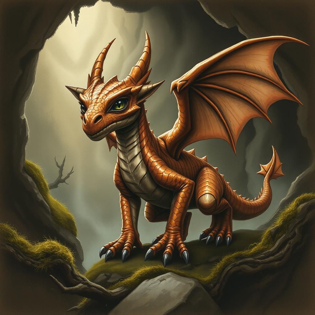 This vicious old female dragon is small and fairly muscular....