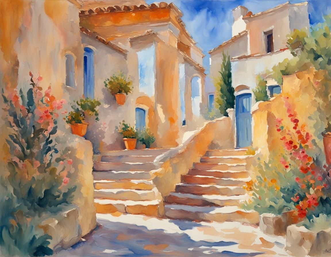 Epic Impressionist Masterpiece in Vibrant Gouache