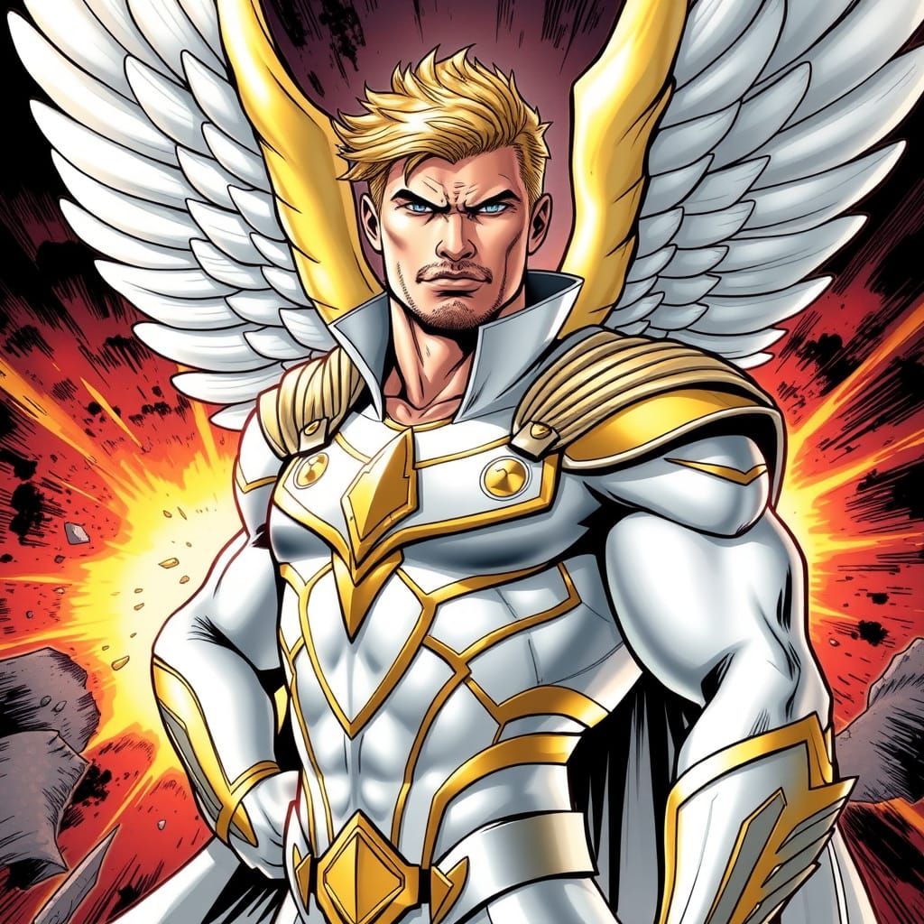 Daring Hero Soars in Classic Comic Book Style