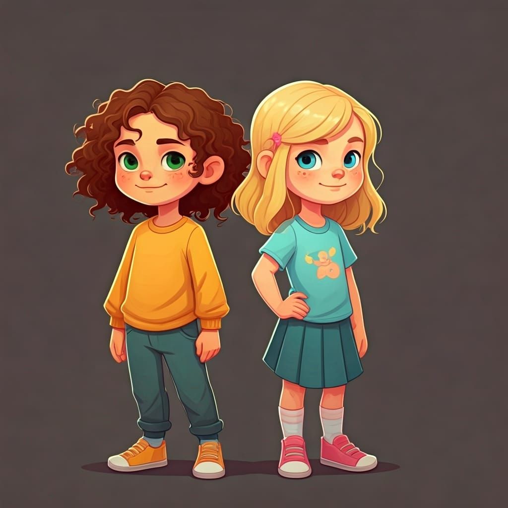 Contrasting Twins: Blonde and Brunette Sisters