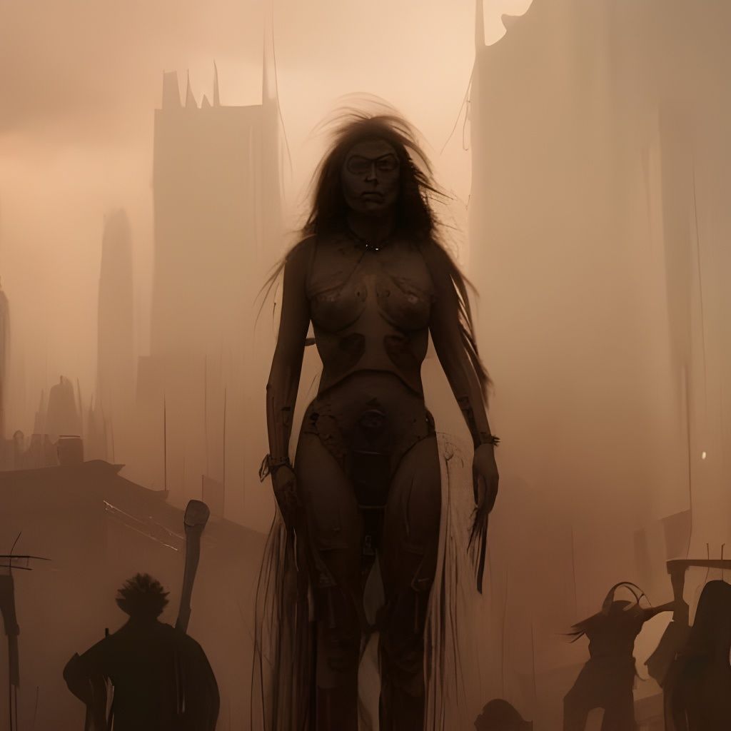 Metropolis Meets Native American in Dark Fantasy Art