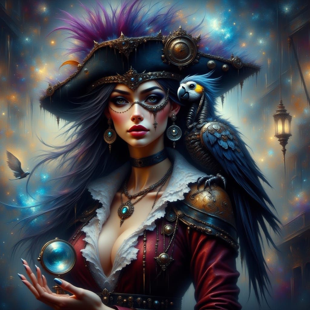 Cosmic Sauce Portrait: Steampunk Airship Commander