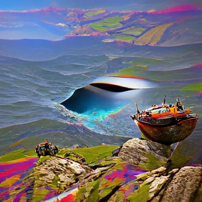 boat falling off the edge of the earth