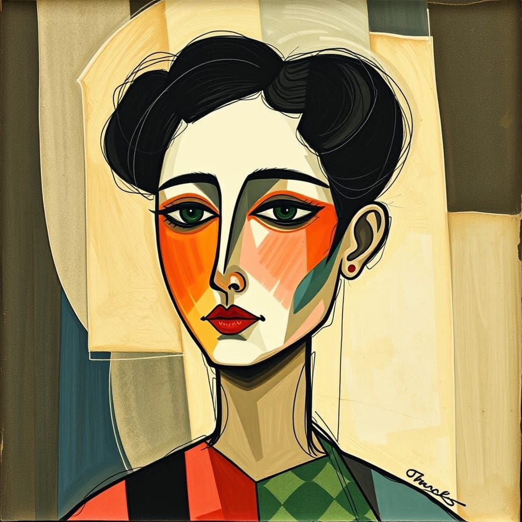 Vibrant Art Deco Geometric Abstraction