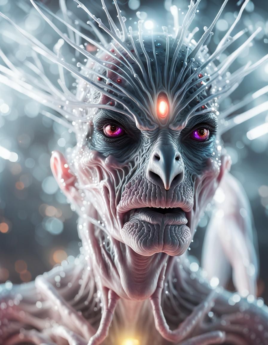 Gooish Alien Invasion: Viscous Gummy Sci-Fi Art