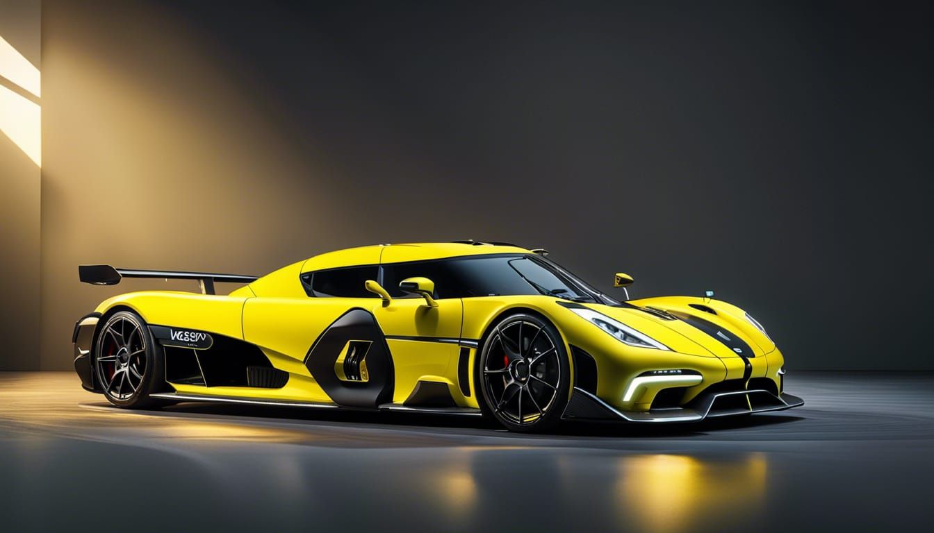 Yellow Koenigsegg Jesko Absolut in Unreal Engine 5