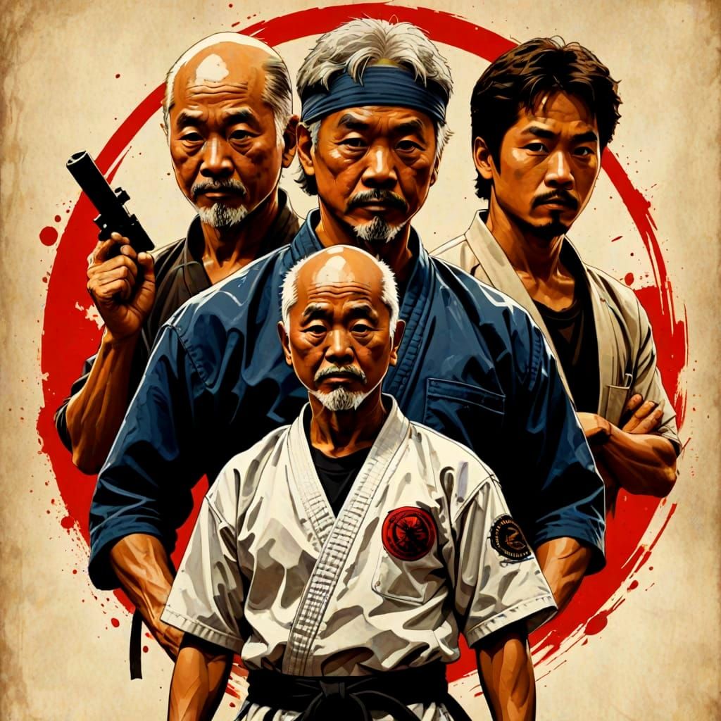 The Karate Kid: Daniel and Mr. Miyagi in Sinister Style