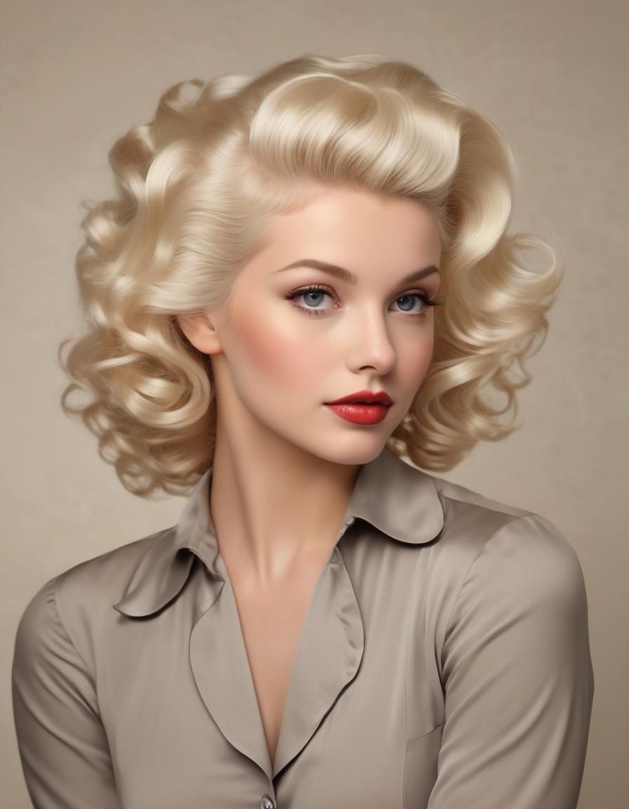 Elegant Woman in Vintage Pin-Up Style