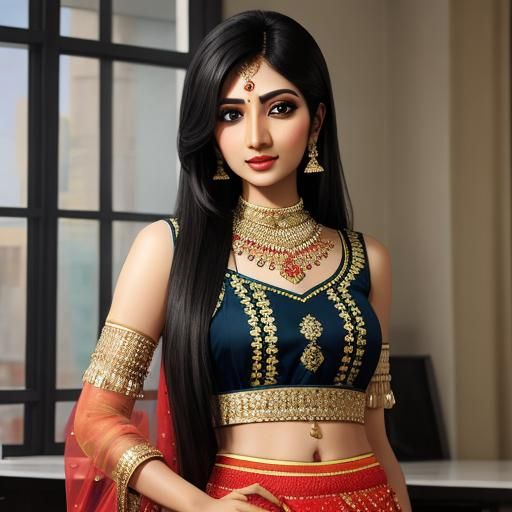 AI Generated Image of a Beautiful Desi Woman