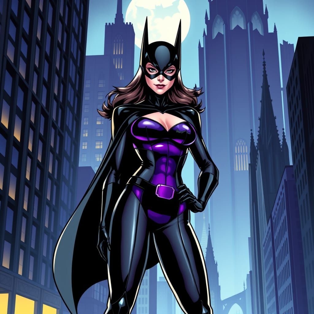 Gotham's Dark Knightess in Domino Mask