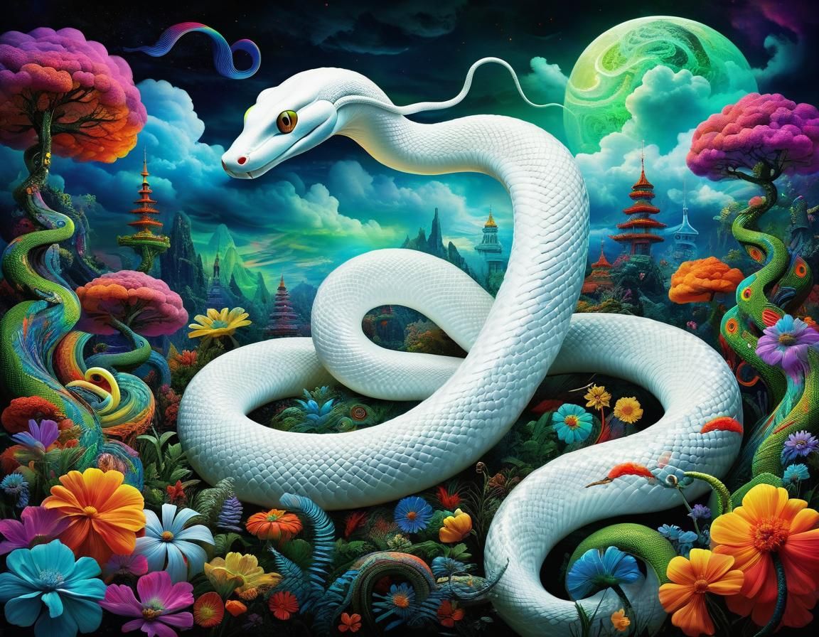Dreamy White Snake