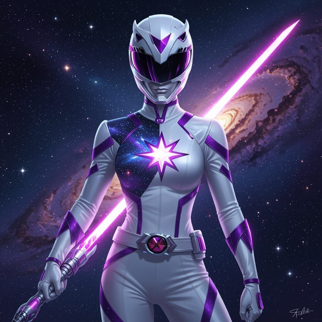 Mysterious Female Power Ranger in Galactic Suit