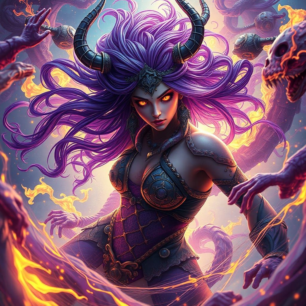 Psychedelic Norse Berserker in Dark Fantasy Art