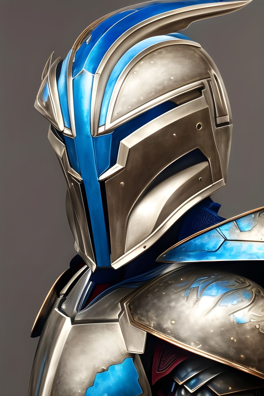 Mandalorian Predator Knight in Retrofuturistic Armor