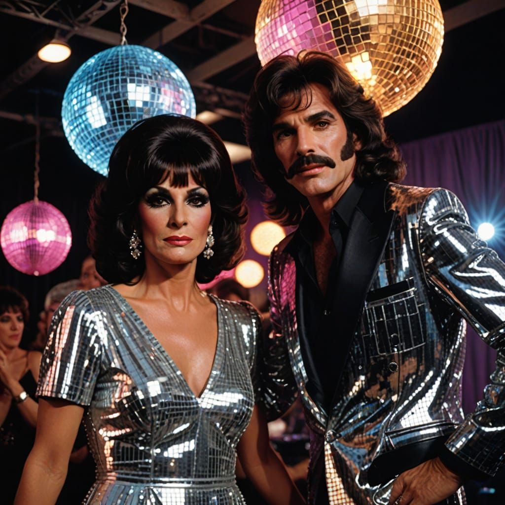 Glamorous Cross Dressers in 70s Disco Style