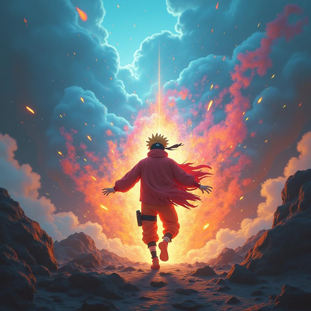 Naruto's Chaotic Chakra Explosion in Unreal Engine 5