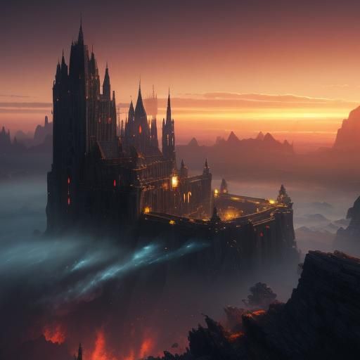 Mystical Train in Dreamlike Landscape, Concept Art