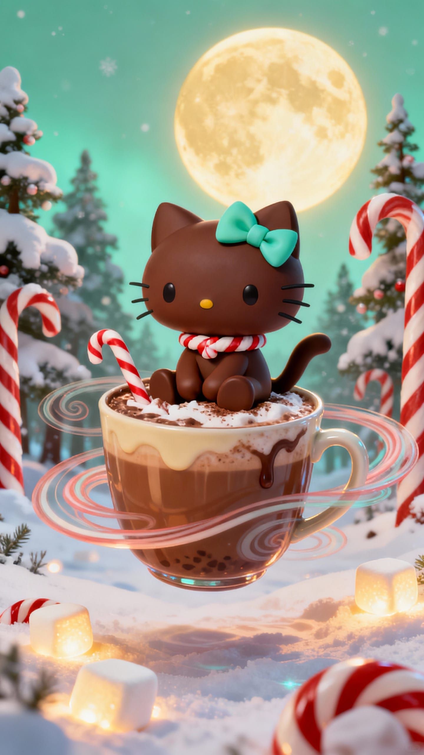 Sanrio Chococat in Cozy Peppermint Wonderland