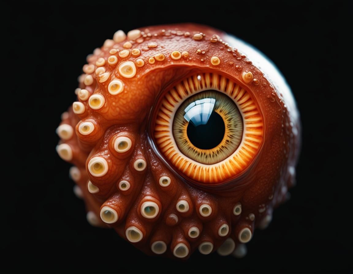 Detailed Octopus Eye Close-Up: National Geographic Portrait