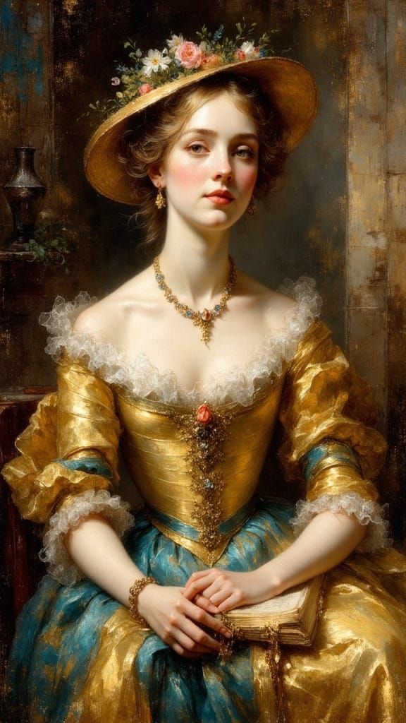 Portrait of an Irish Woman in Impressionist Style