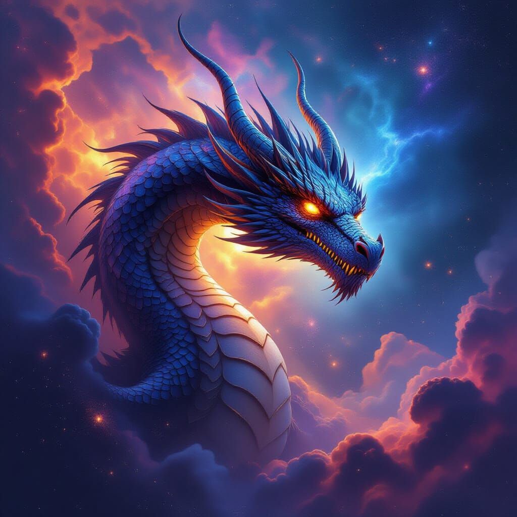 Ancient Dragon Emerges From Cosmic Nebula