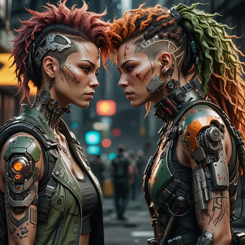 Cyberpunk Cyborg Portraits in Ultra-Realistic 8K Detail