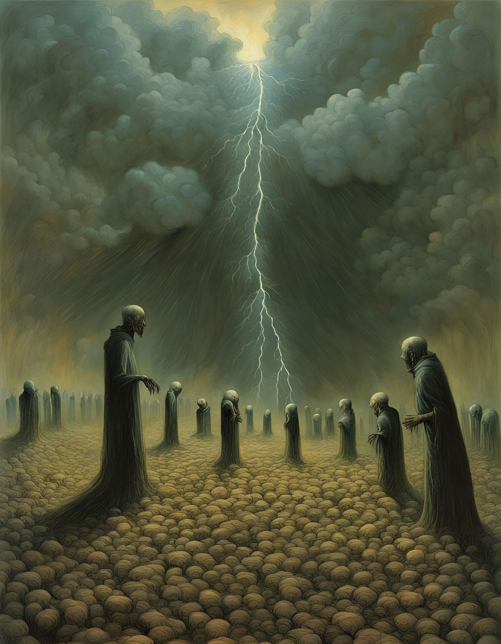 Beksiński-Inspired Post-Apocalyptic Horror: Grasping Dead Ha...