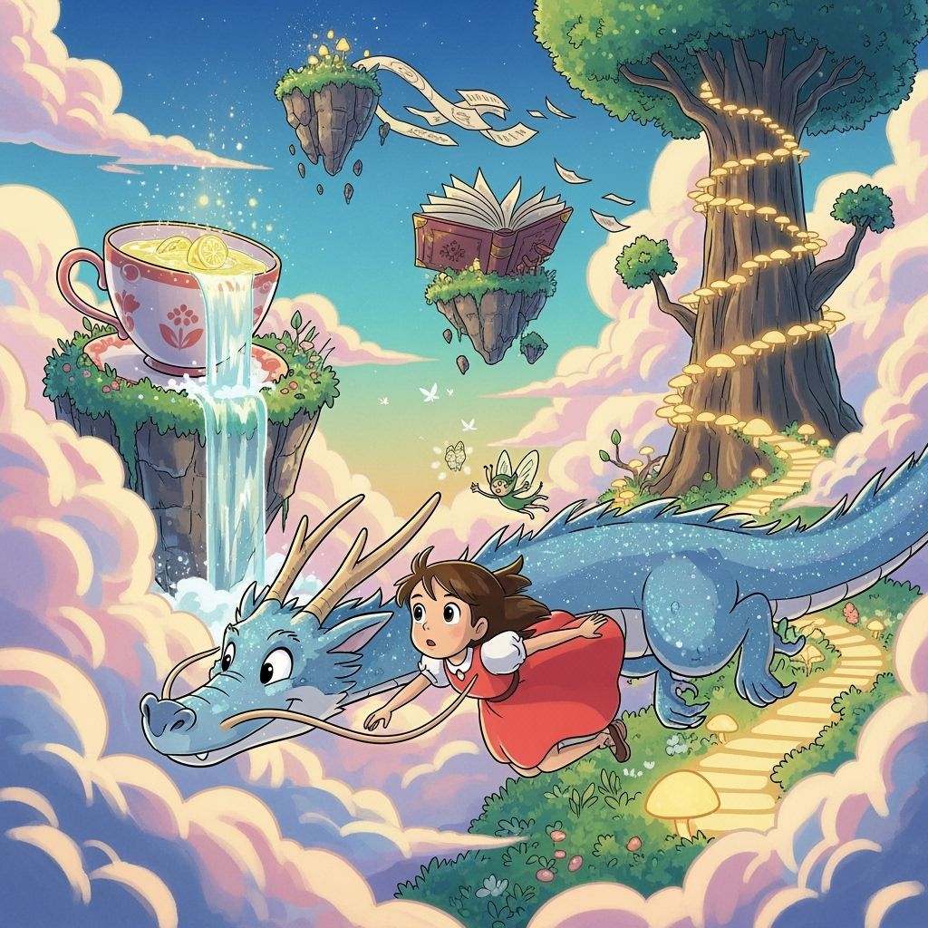 Vibrant Cartoon Scene in Classic Animation Style