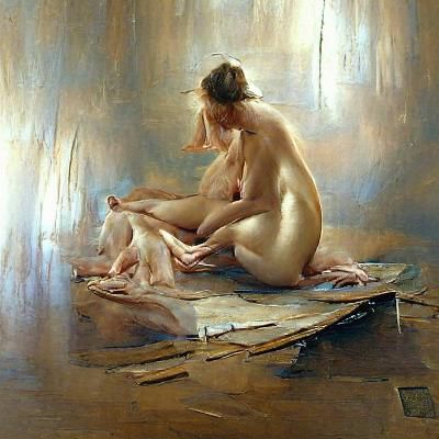 Nude Women: An Oil Painting Study