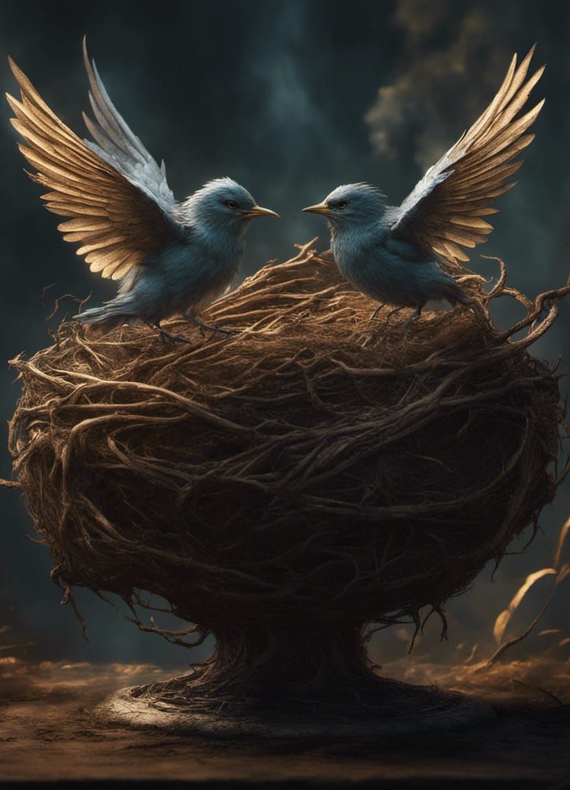 Winged bird nest trophy 🪺🪽