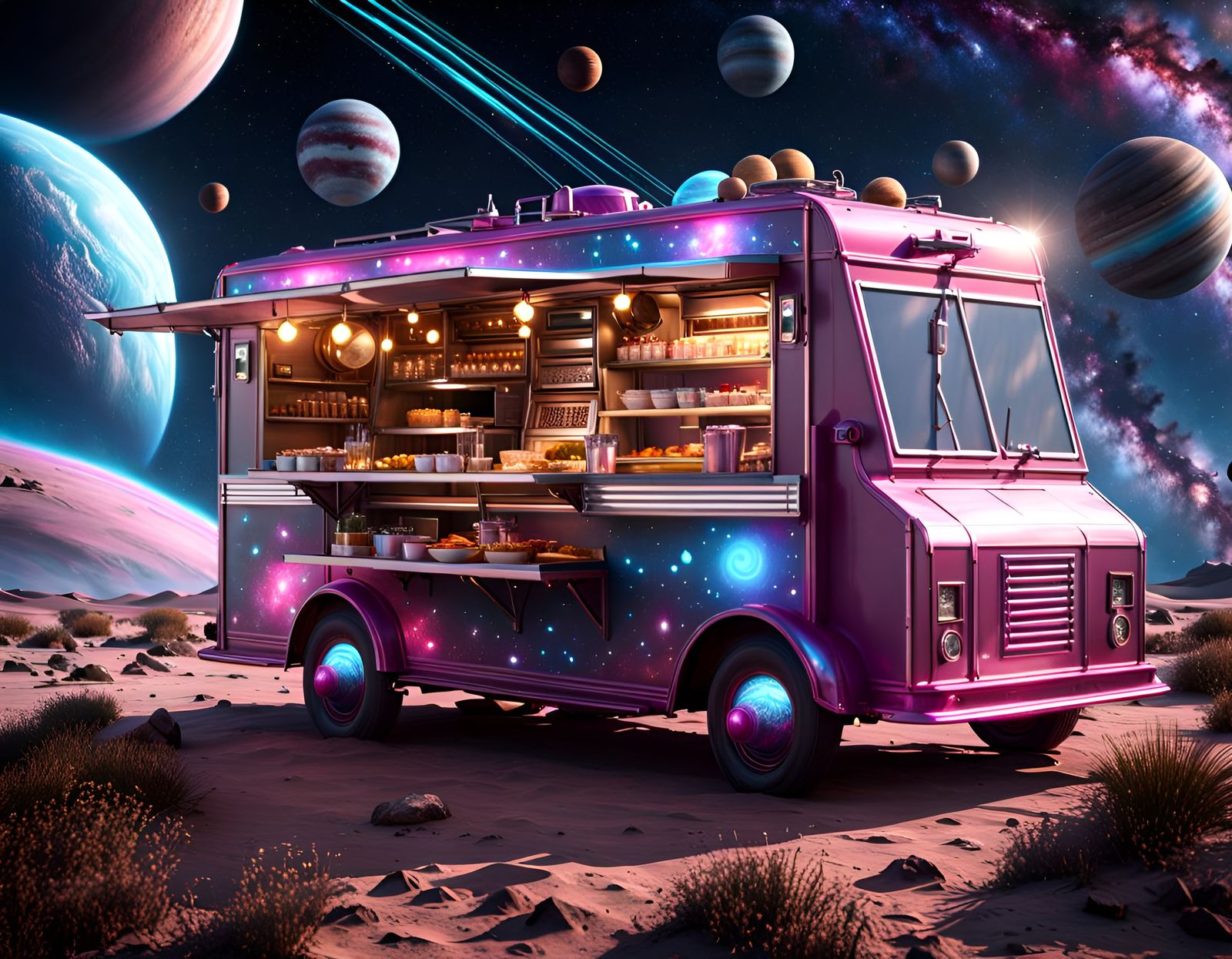 Futuristic Shabby Chic Food Truck