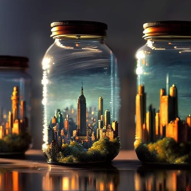 NYC in a Jar: Dreamy Tilt-Shift Illustration