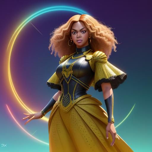 Beyonce as Pixar-Style 3D Digital Art
