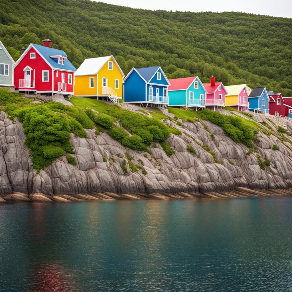 Colorful Jelly Bean Houses in Newfoundland