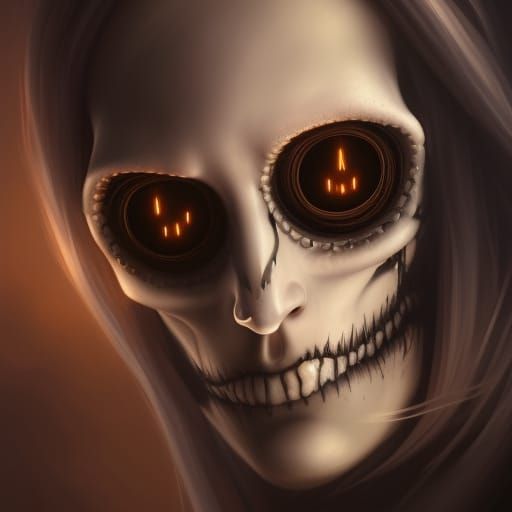 Gothic Cyberpunk Rococo Portrait with Halo