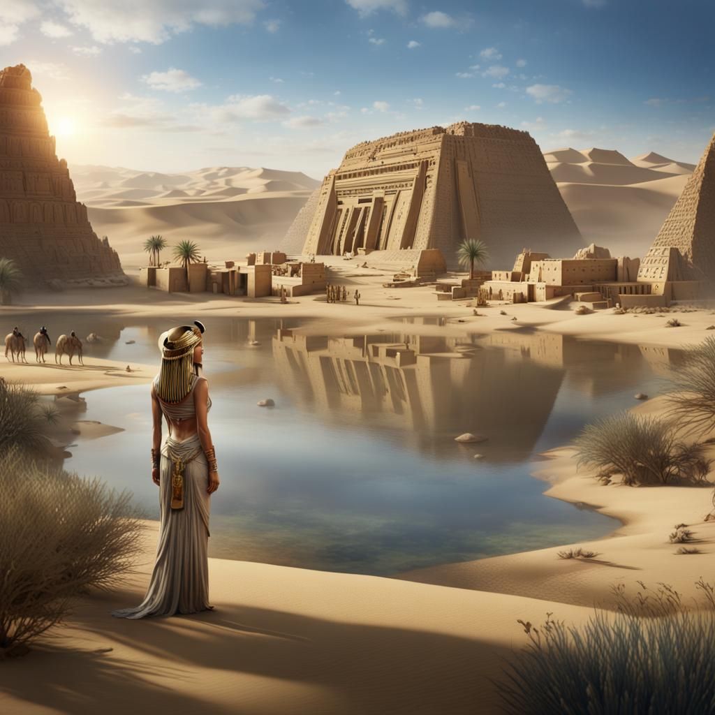 Jennifer Aniston as Egyptian Queen in Desert Oasis