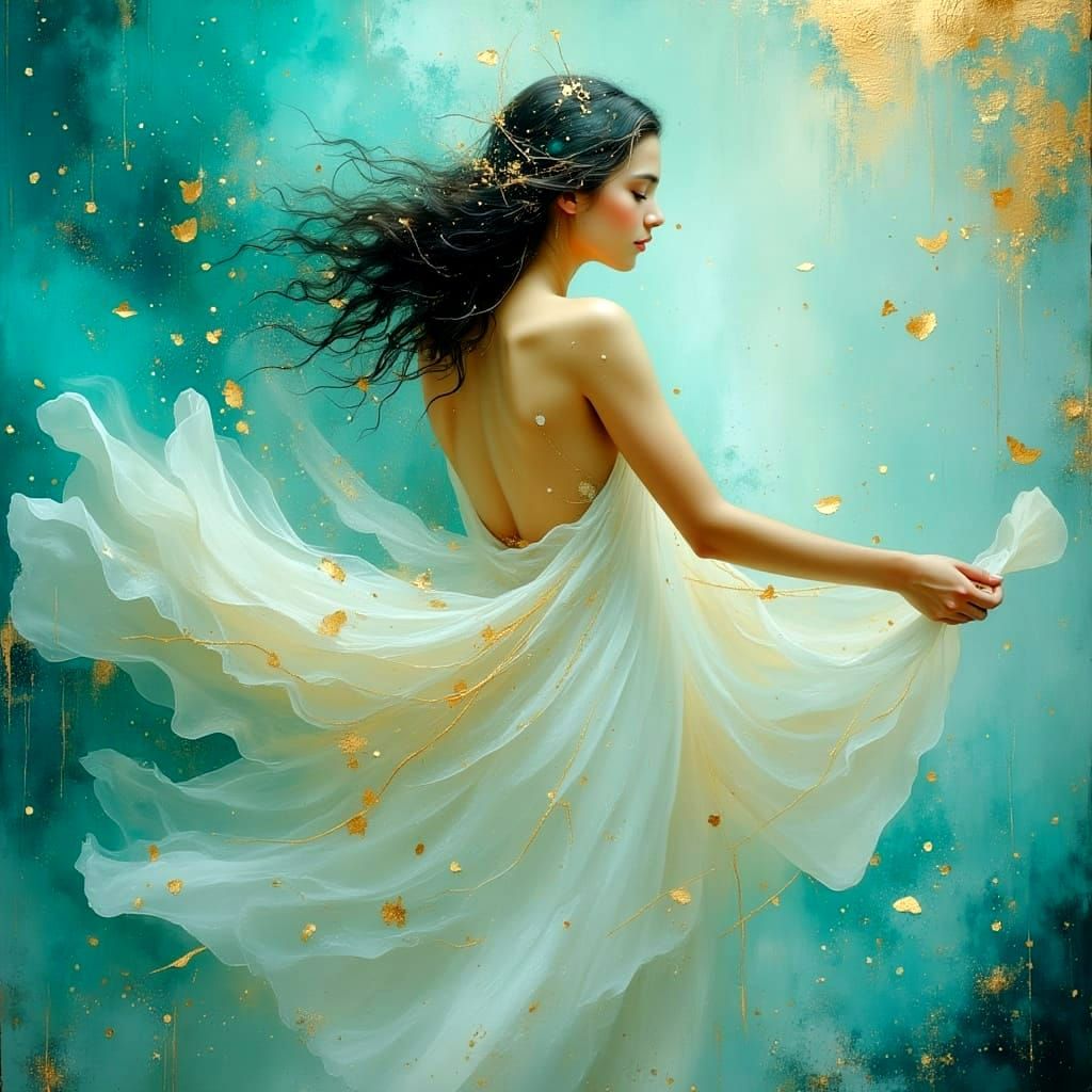 Ethereal Iridescent Landscape in Pastel Colors