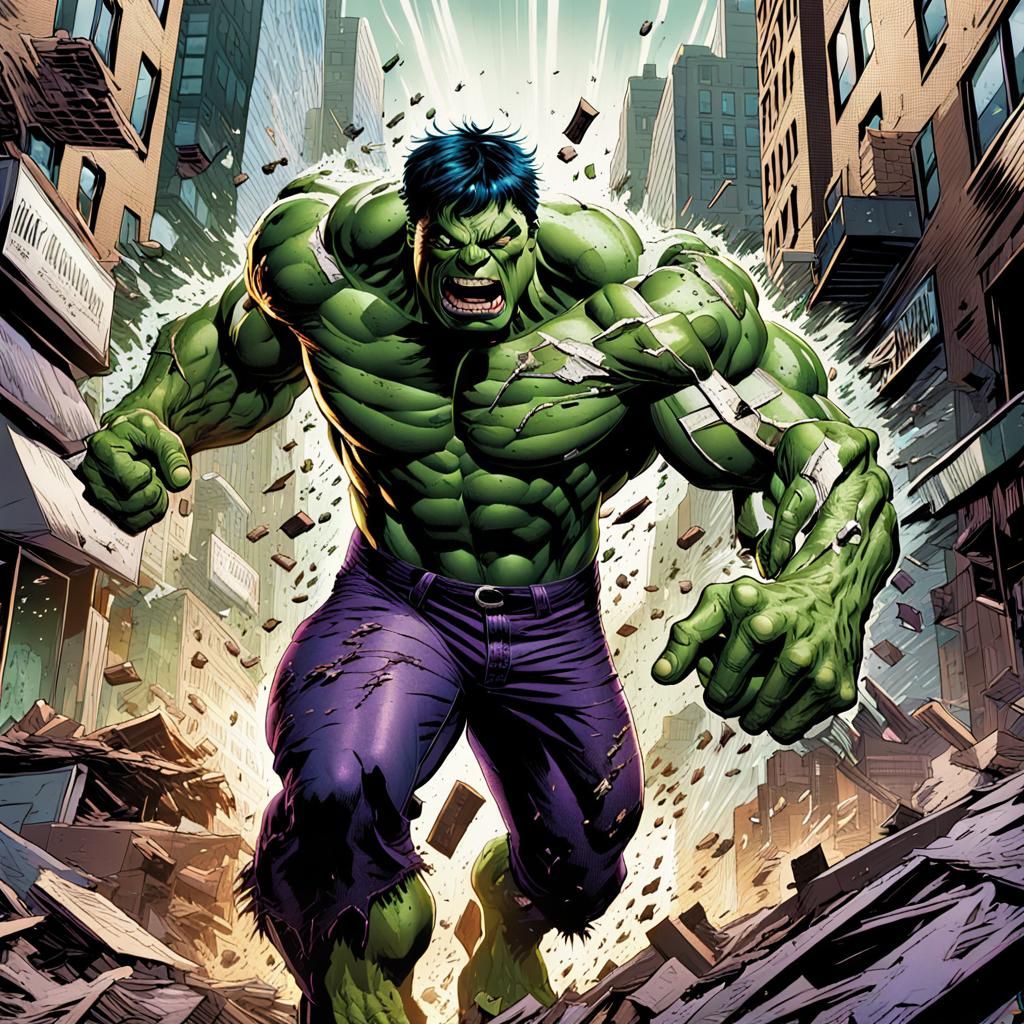 Incredible Hulk Smash: Comic Book Action Scene