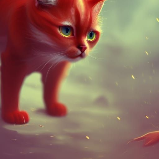 Flamingos in Desert Flood Under Blood Moon