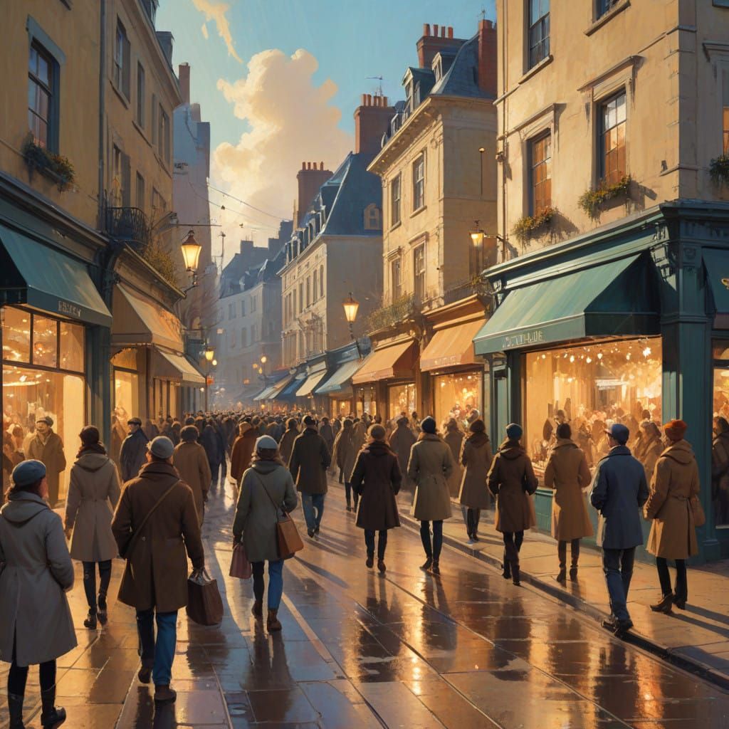 Winter Wonderland Scene, Boxing Day Sales