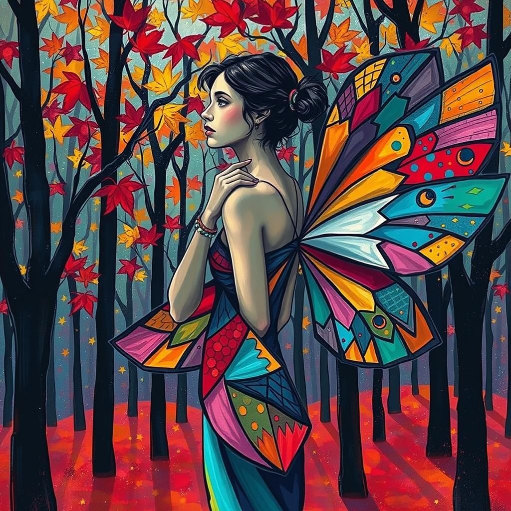 Enchanted Forest: Teens Under Swirling Starry Sky