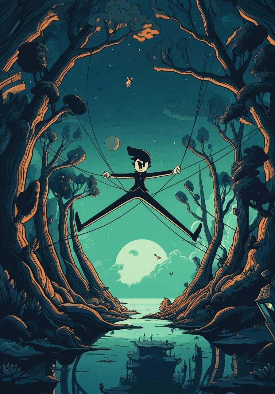 Hanging by a thread, trying to keep it all in check.