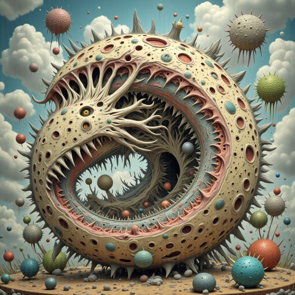 Surreal Shadows of Bacterial Forms