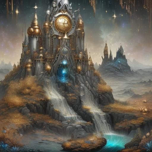 Metallic Fantasy Fey Spirit in Digital Art